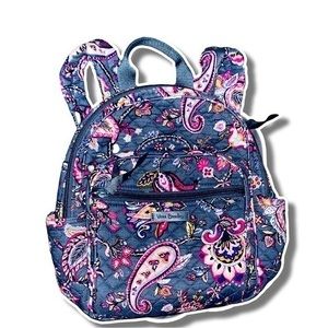VERA BRADLEY WOMEN'S SIGNATURE  QUILTED COTTON BACKPACK, FELICITY PAISLEY